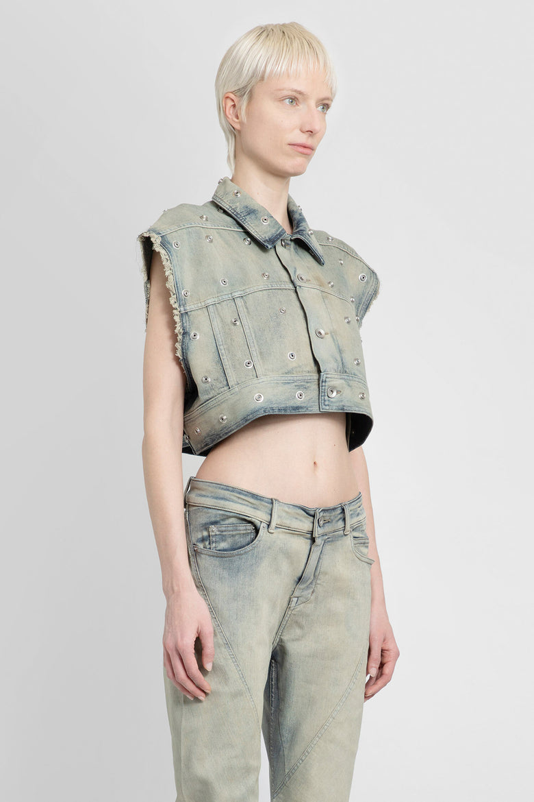 RICK OWENS DRKSHDW WOMAN BLUE VESTS