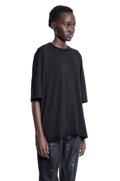 RICK OWENS DRKSHDW WOMAN BLACK T-SHIRTS & TANK TOPS