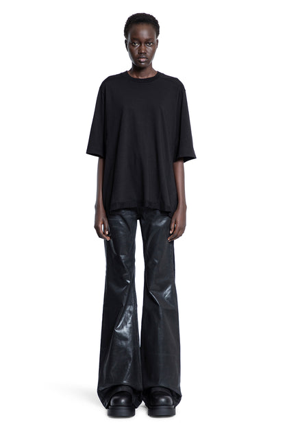 RICK OWENS DRKSHDW WOMAN BLACK T-SHIRTS & TANK TOPS