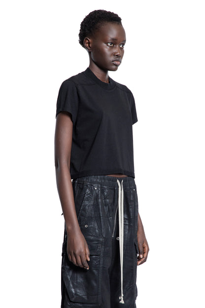 RICK OWENS DRKSHDW WOMAN BLACK T-SHIRTS & TANK TOPS