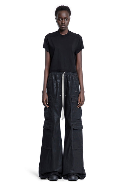 RICK OWENS DRKSHDW WOMAN BLACK T-SHIRTS & TANK TOPS