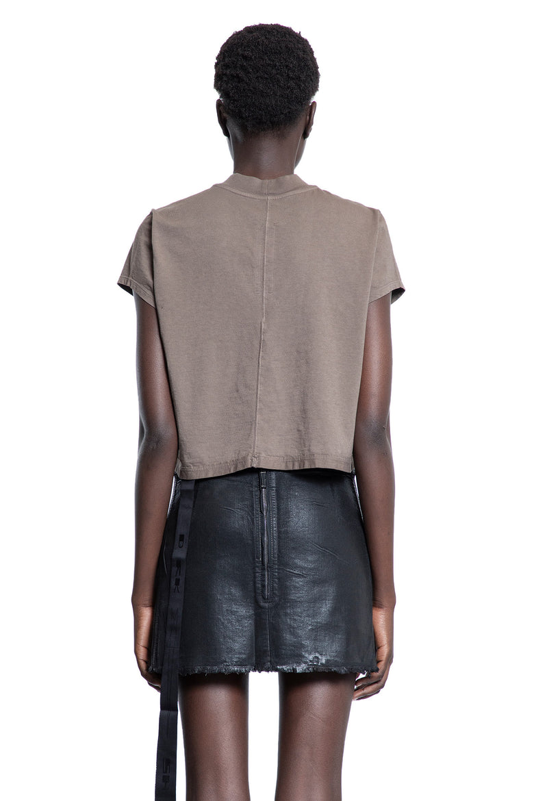 RICK OWENS DRKSHDW WOMAN GREY T-SHIRTS & TANK TOPS