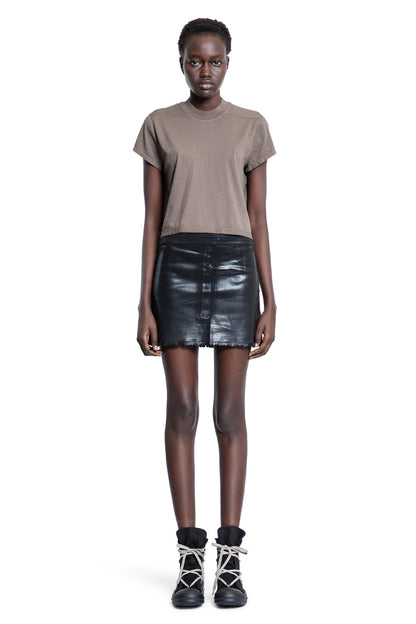 RICK OWENS DRKSHDW WOMAN GREY T-SHIRTS & TANK TOPS