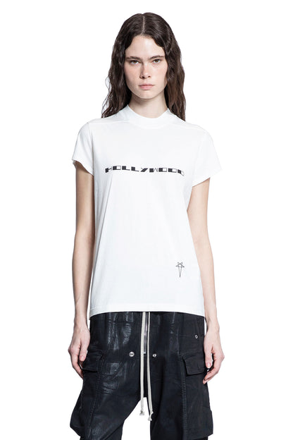 RICK OWENS DRKSHDW WOMAN WHITE T-SHIRTS & TANK TOPS