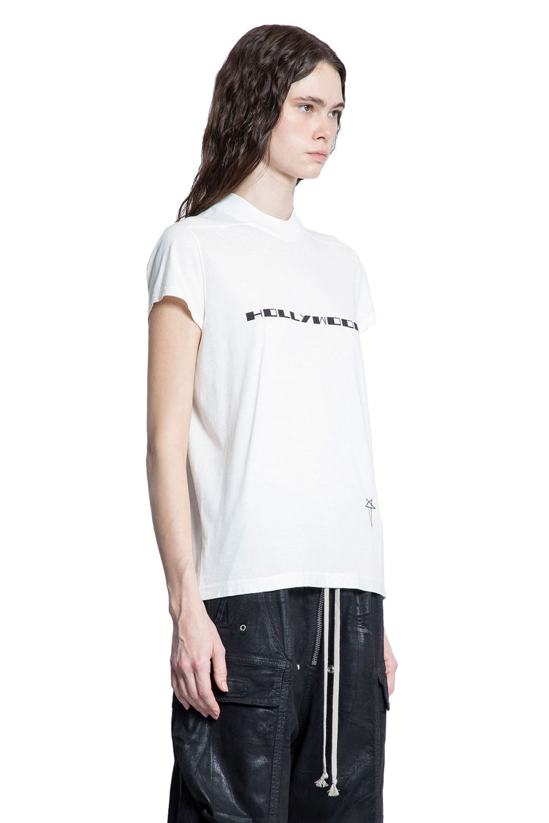 RICK OWENS DRKSHDW WOMAN WHITE T-SHIRTS & TANK TOPS