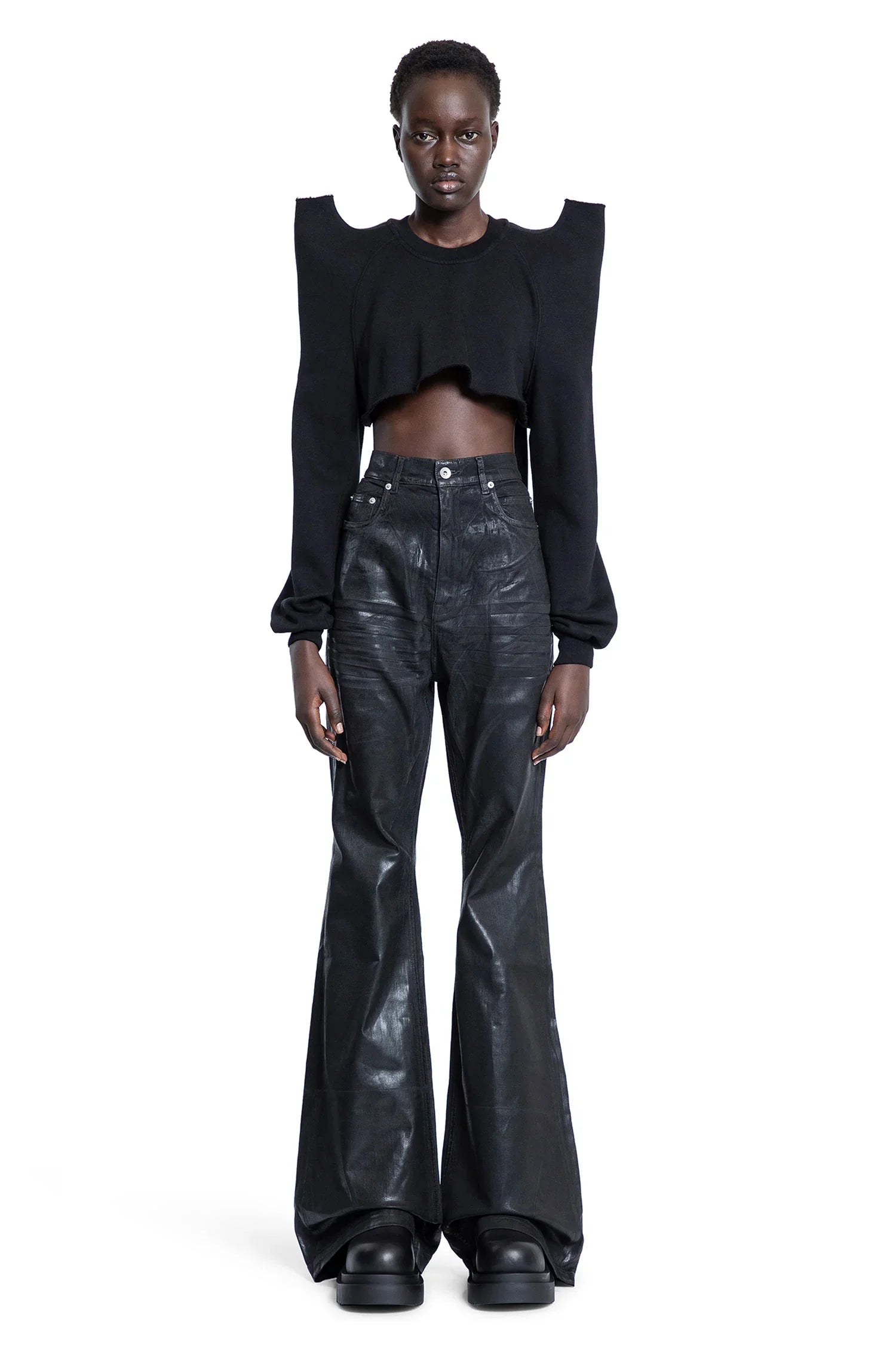 RICK OWENS DRKSHDW WOMAN BLACK TOPS - Antonioli.eu