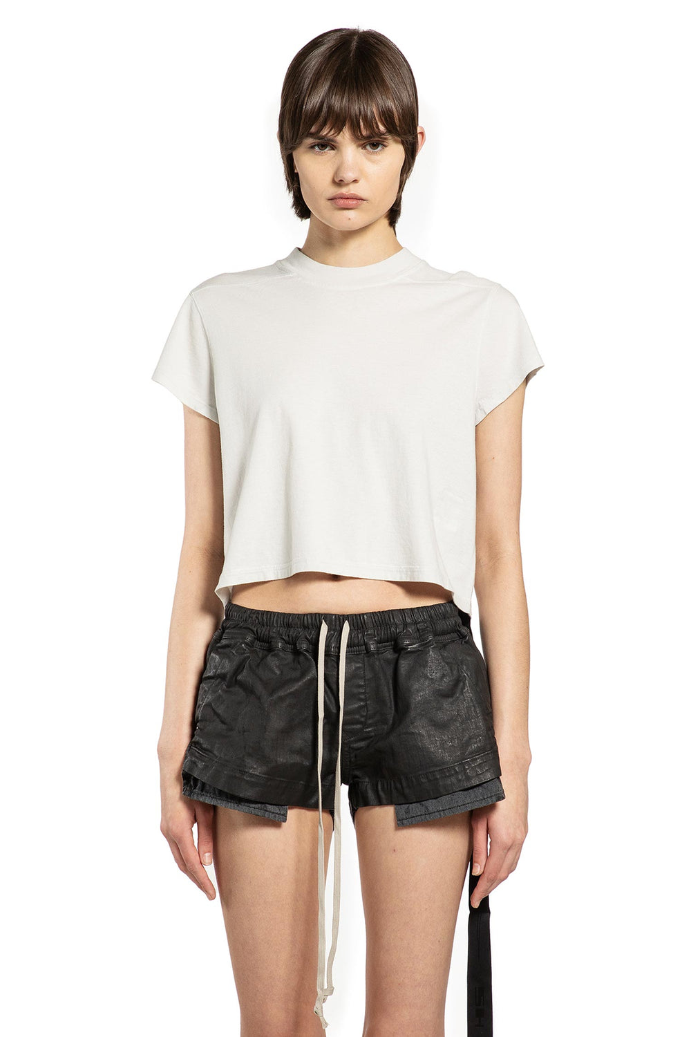 RICK OWENS DRKSHDW Temple Cropped Small Level T-Shirt woman