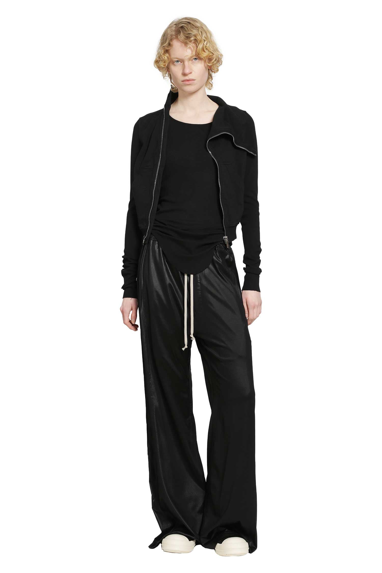 RICK OWENS DRKSHDW Temple Wide Pusher Pants in Liquid Jersey woman