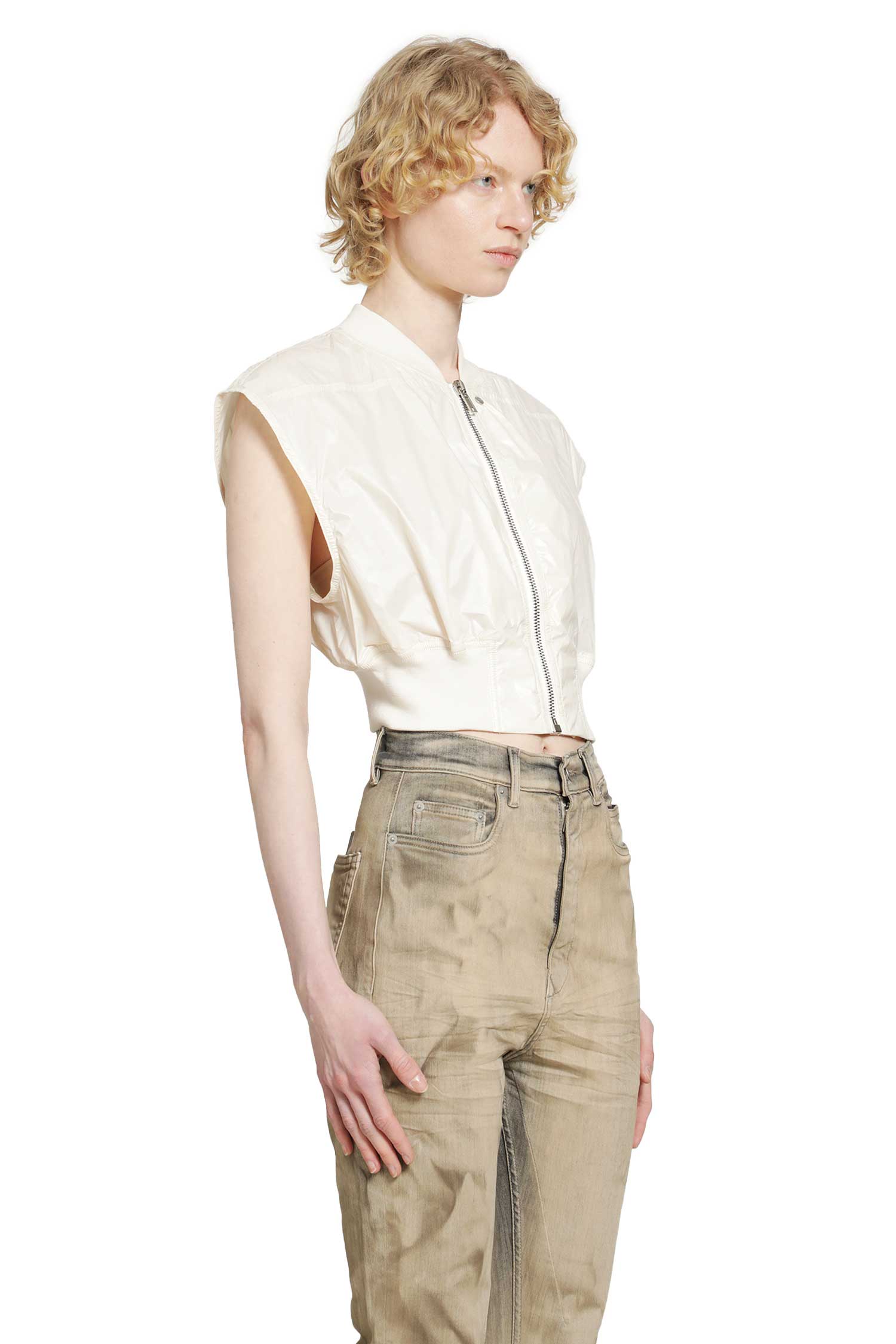 RICK OWENS DRKSHDW Temple Taitlin Bomber in Shiny Nylon woman
