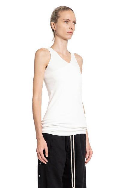 RICK OWENS DRKSHDW WOMAN WHITE T-SHIRTS & TANK TOPS