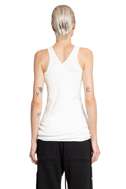 RICK OWENS DRKSHDW WOMAN WHITE T-SHIRTS & TANK TOPS