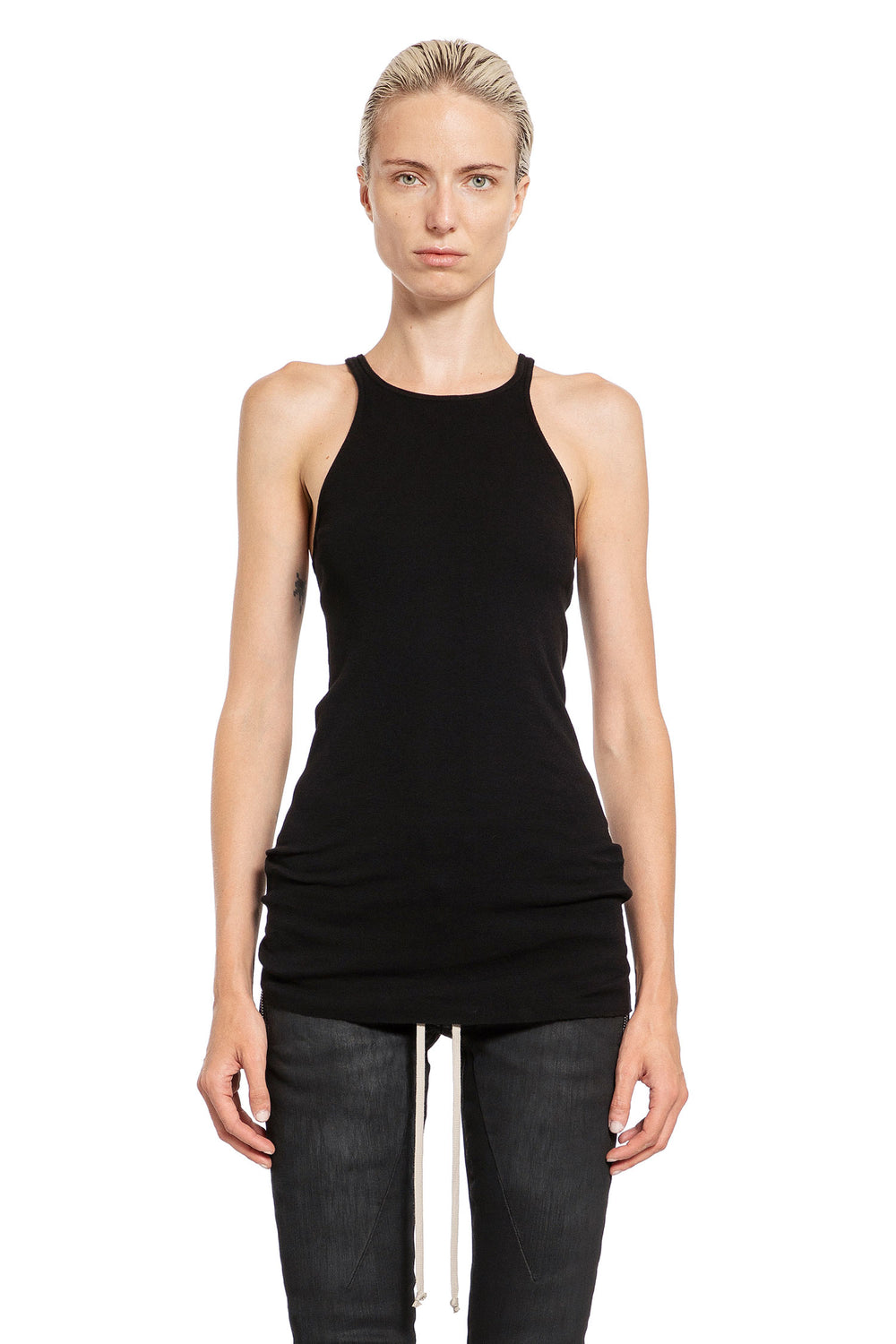 RICK OWENS DRKSHDW WOMAN BLACK T-SHIRTS & TANK TOPS