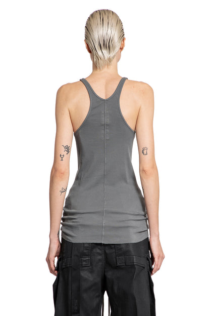 RICK OWENS DRKSHDW WOMAN GREY T-SHIRTS & TANK TOPS