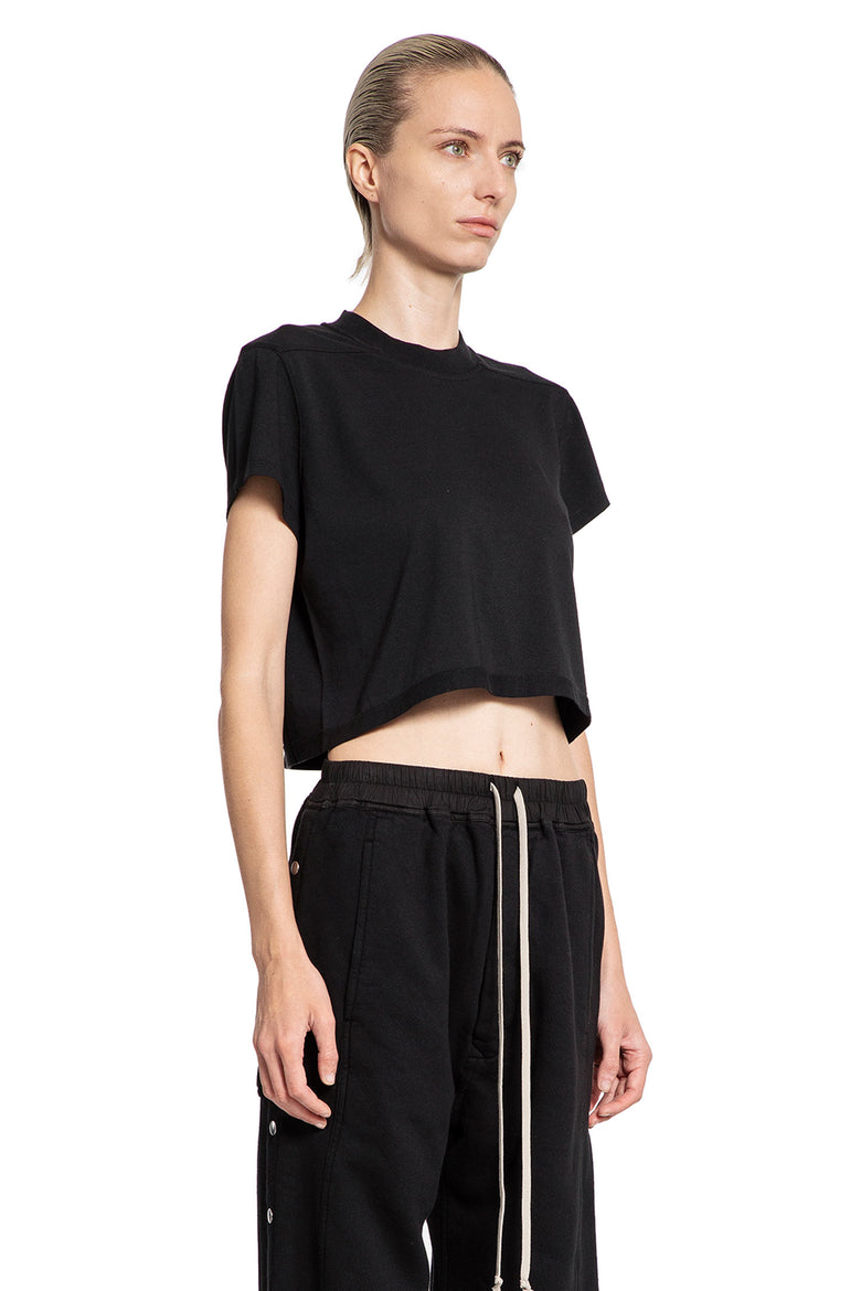 RICK OWENS DRKSHDW WOMAN BLACK T-SHIRTS & TANK TOPS