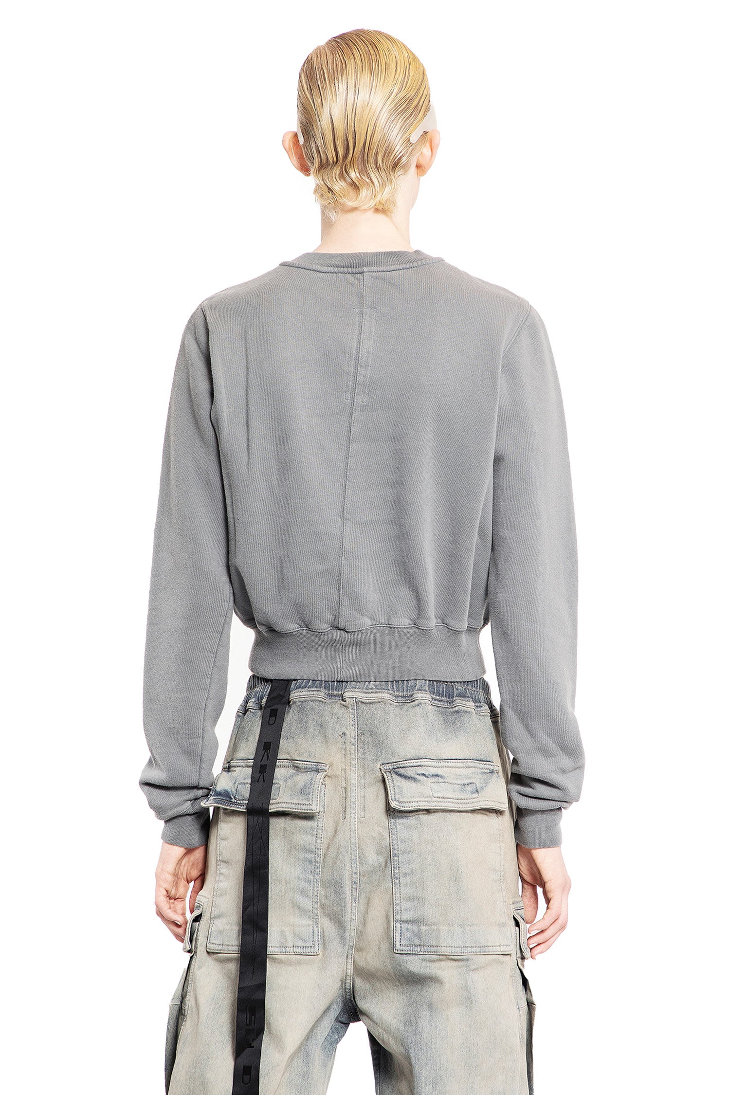 RICK OWENS DRKSHDW WOMAN GREY SWEATSHIRTS