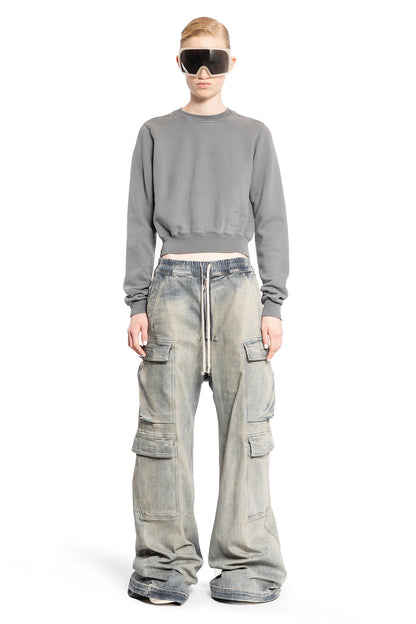 RICK OWENS DRKSHDW WOMAN GREY SWEATSHIRTS