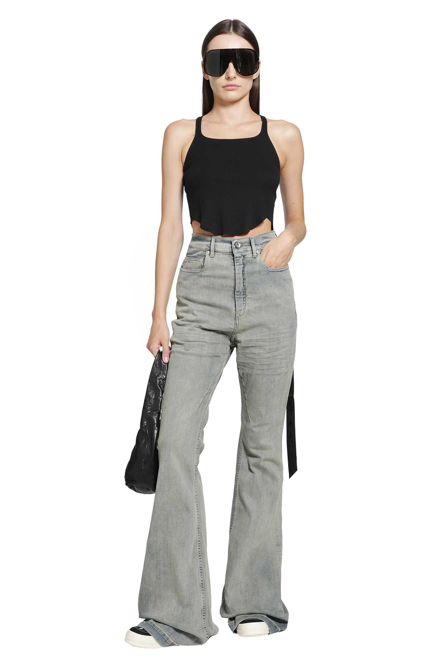 RICK OWENS DRKSHDW Tower Basic Tank Cropped woman