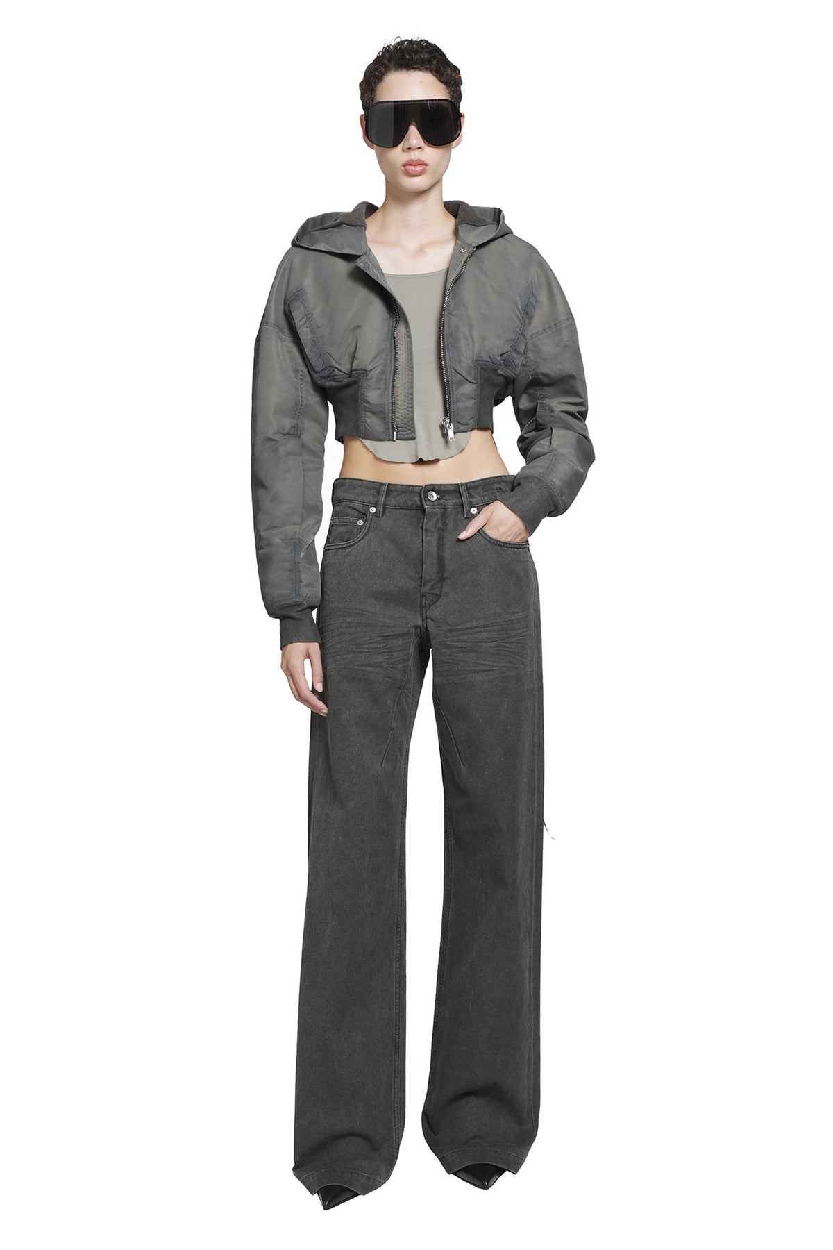 RICK OWENS DRKSHDW Tower Basic Cropped tank woman
