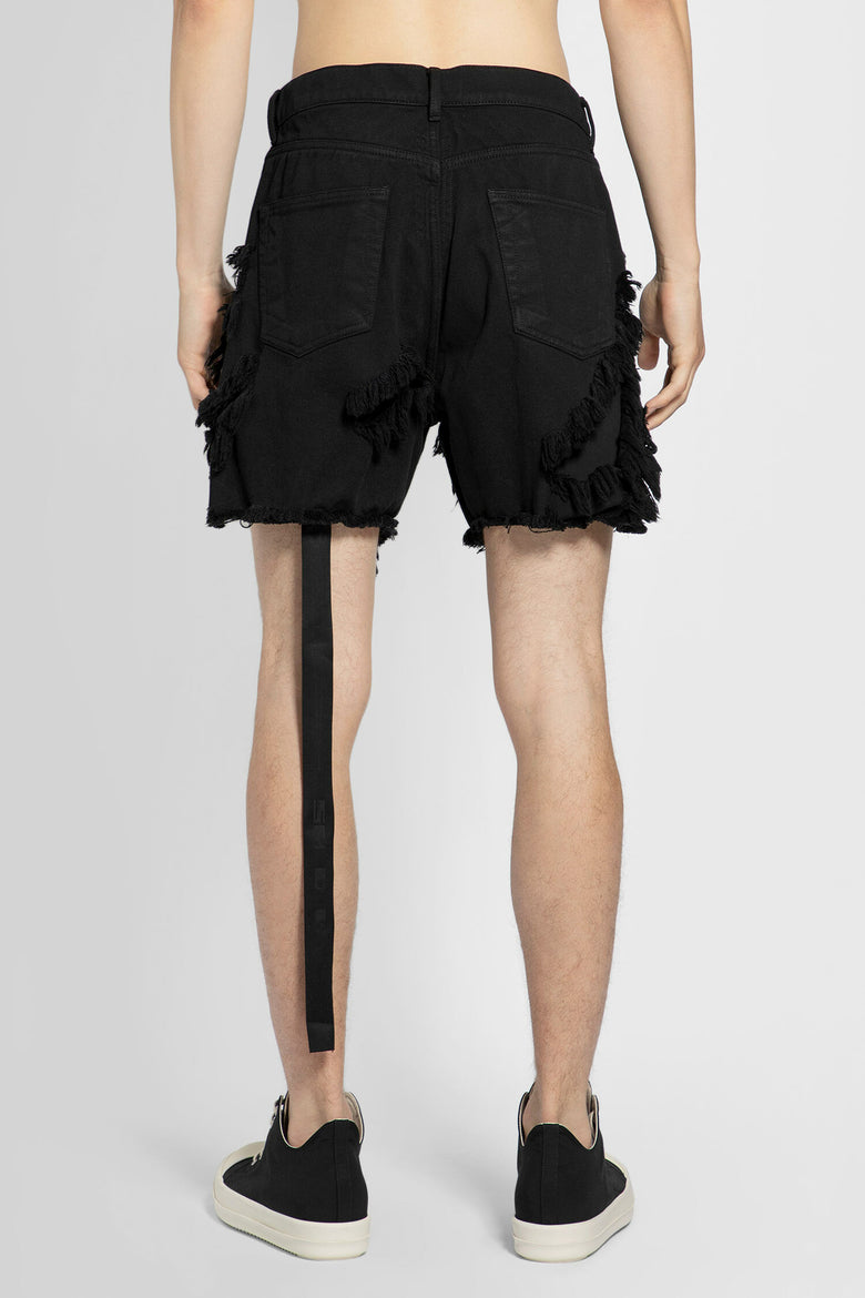 RICK OWENS RICK OWENS MAN BLACK SHORTS & SKIRTS man