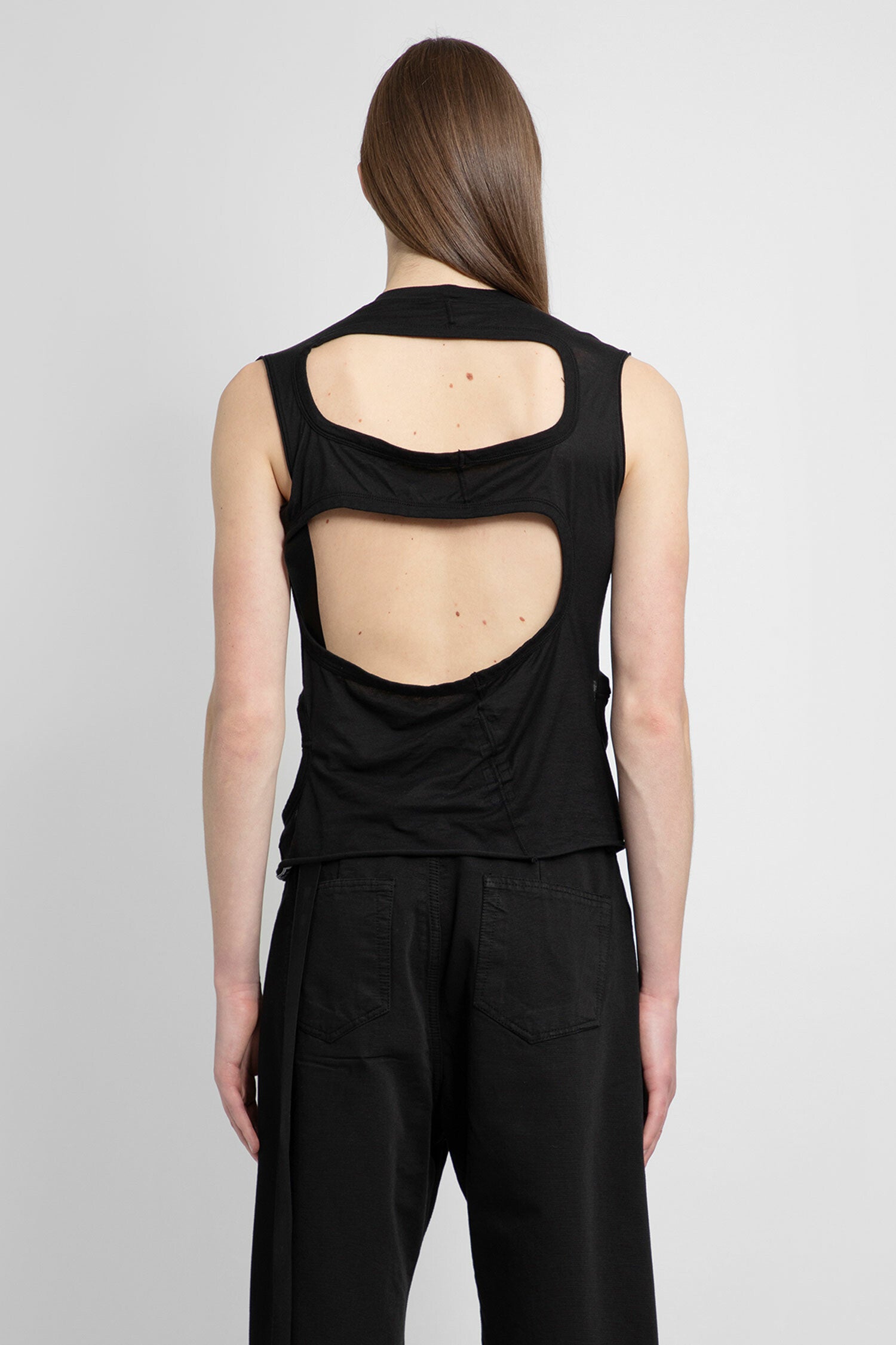 RICK OWENS MAN BLACK T-SHIRTS & TANK TOPS