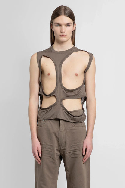 Antonioli RICK OWENS DRKSHDW MAN BROWN T-SHIRTS & TANK TOPS