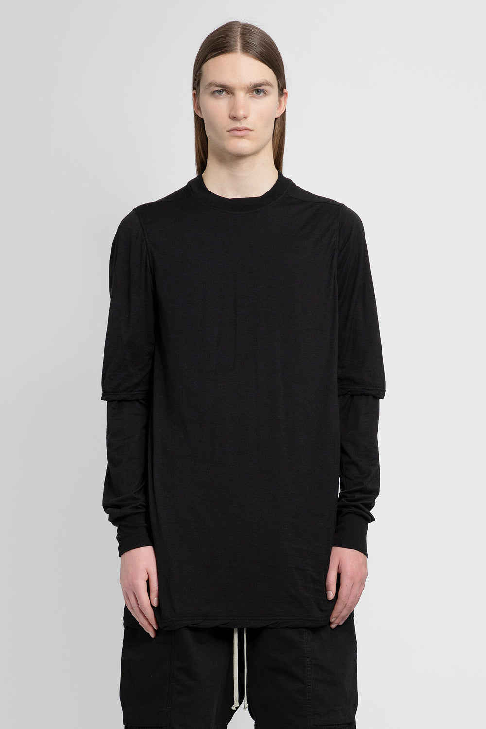 RICK OWENS DRKSHDW MAN BLACK T-SHIRTS & TANK TOPS