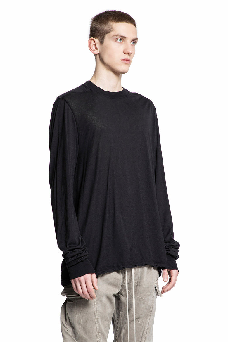 RICK OWENS MAN BLACK T-SHIRTS & TANK TOPS