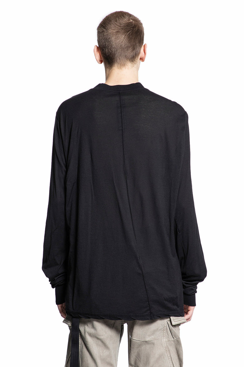 RICK OWENS MAN BLACK T-SHIRTS & TANK TOPS