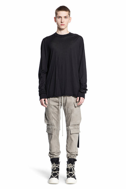 RICK OWENS MAN BLACK T-SHIRTS & TANK TOPS