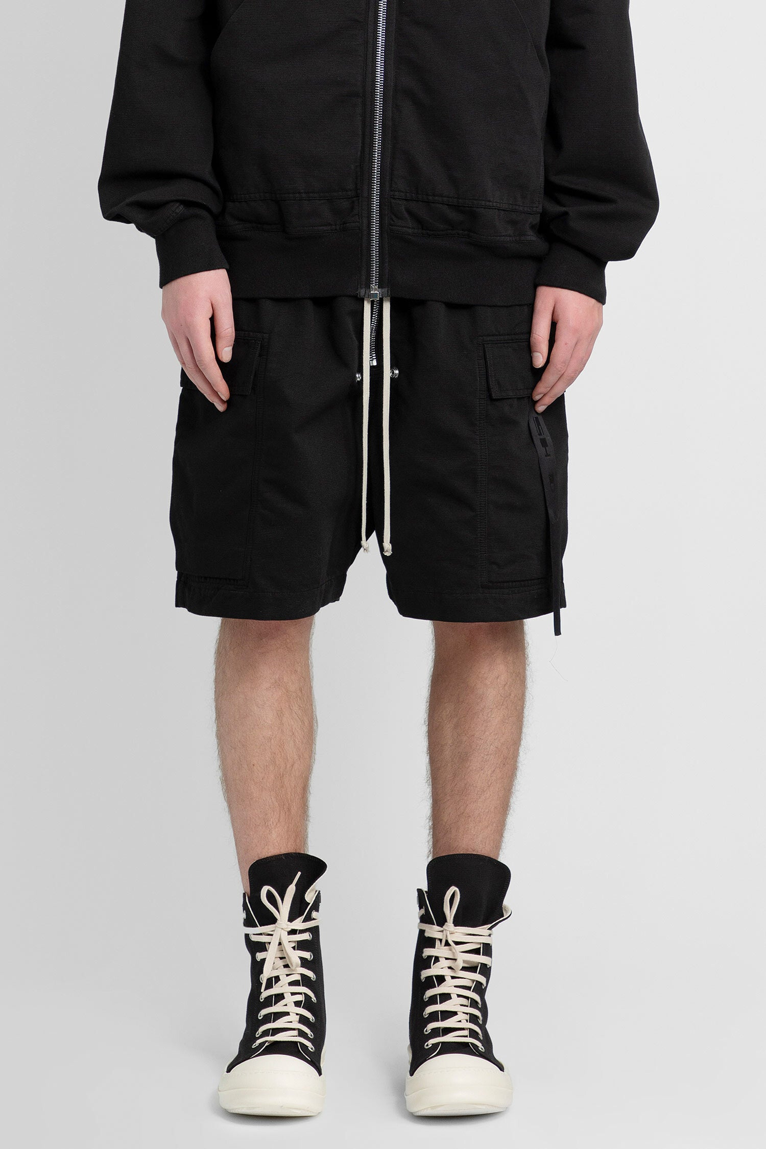 RICK OWENS MAN BLACK SHORTS & SKIRTS