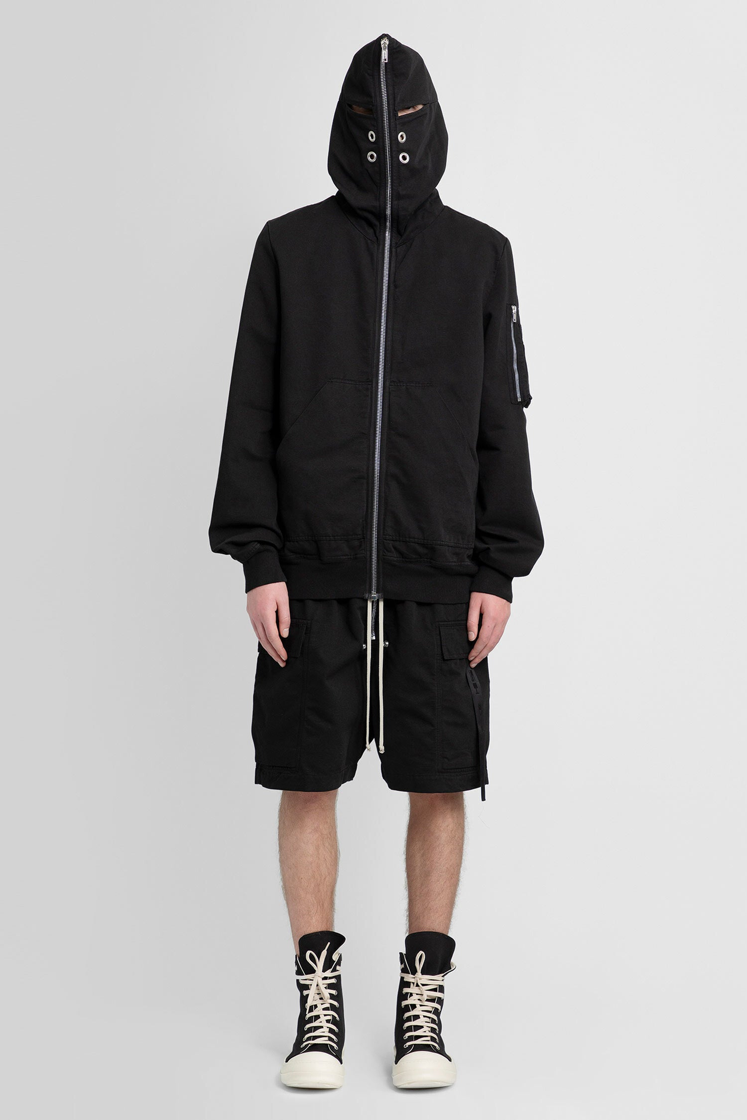 RICK OWENS MAN BLACK SHORTS & SKIRTS