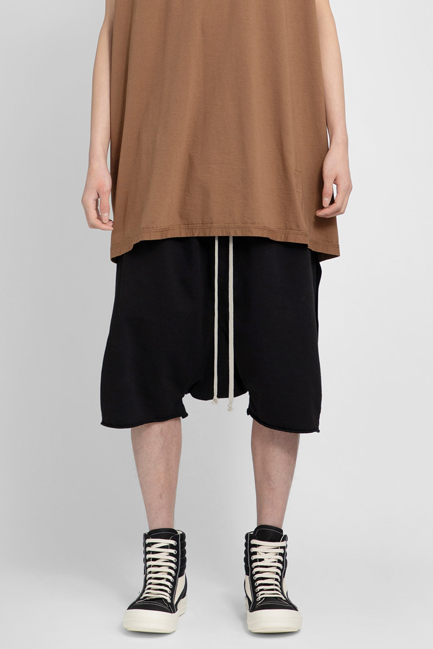 RICK OWENS MAN BLACK SHORTS & SKIRTS