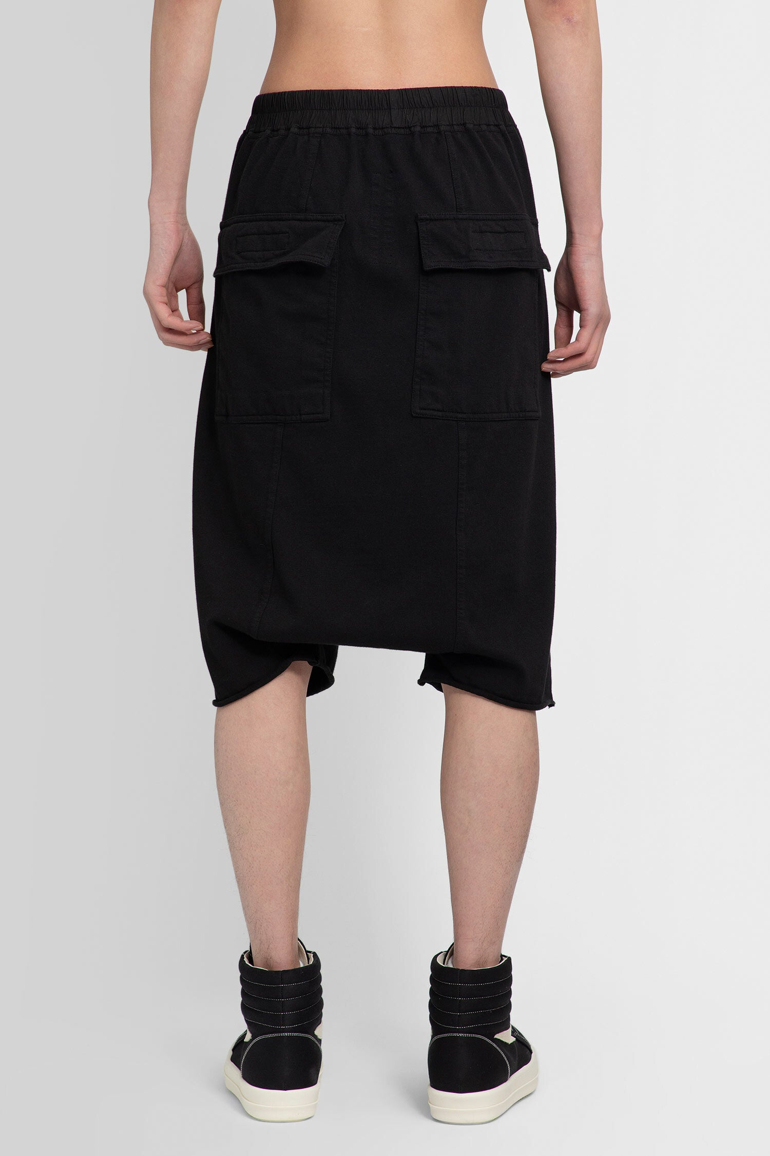 RICK OWENS MAN BLACK SHORTS & SKIRTS