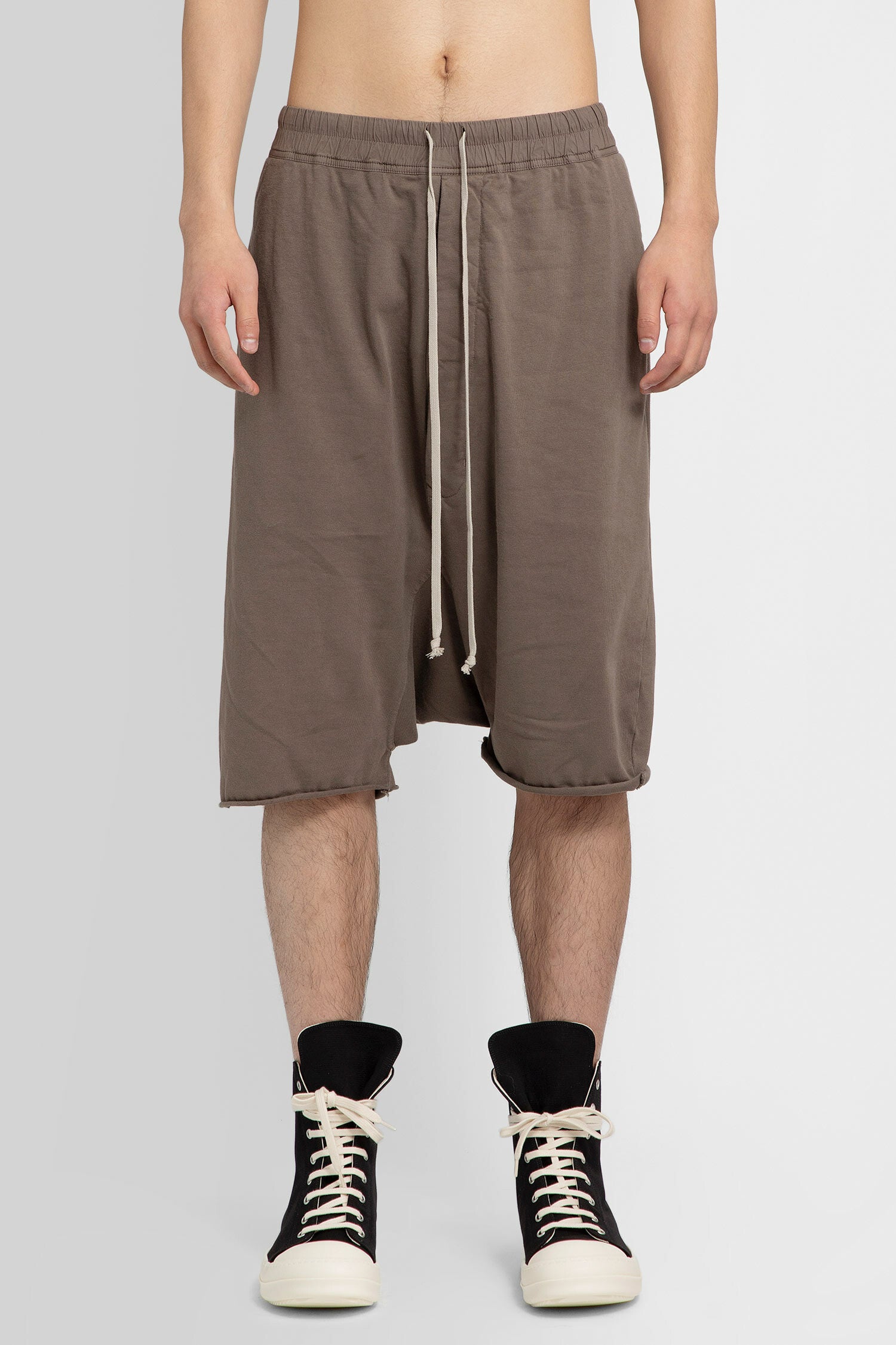 RICK OWENS DRKSHDW MAN GREY SHORTS & SKIRTS