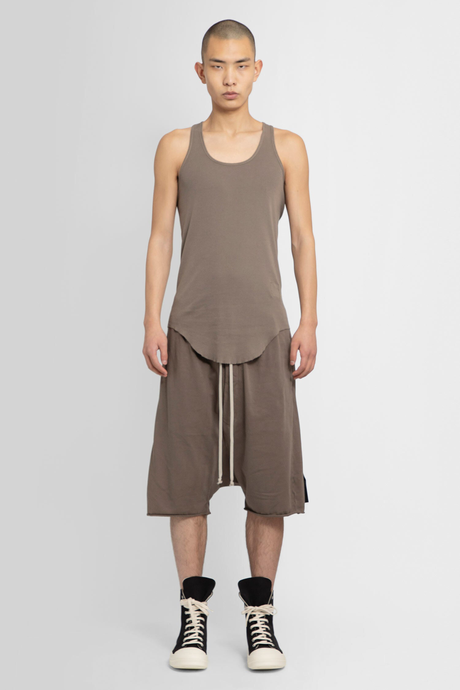 RICK OWENS DRKSHDW MAN GREY SHORTS & SKIRTS