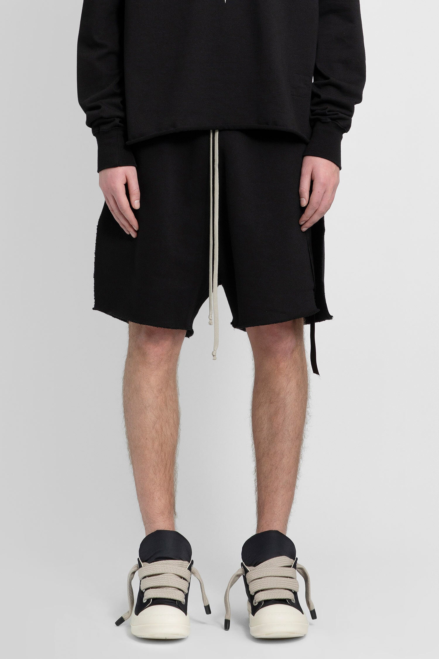 RICK OWENS MAN BLACK SHORTS & SKIRTS