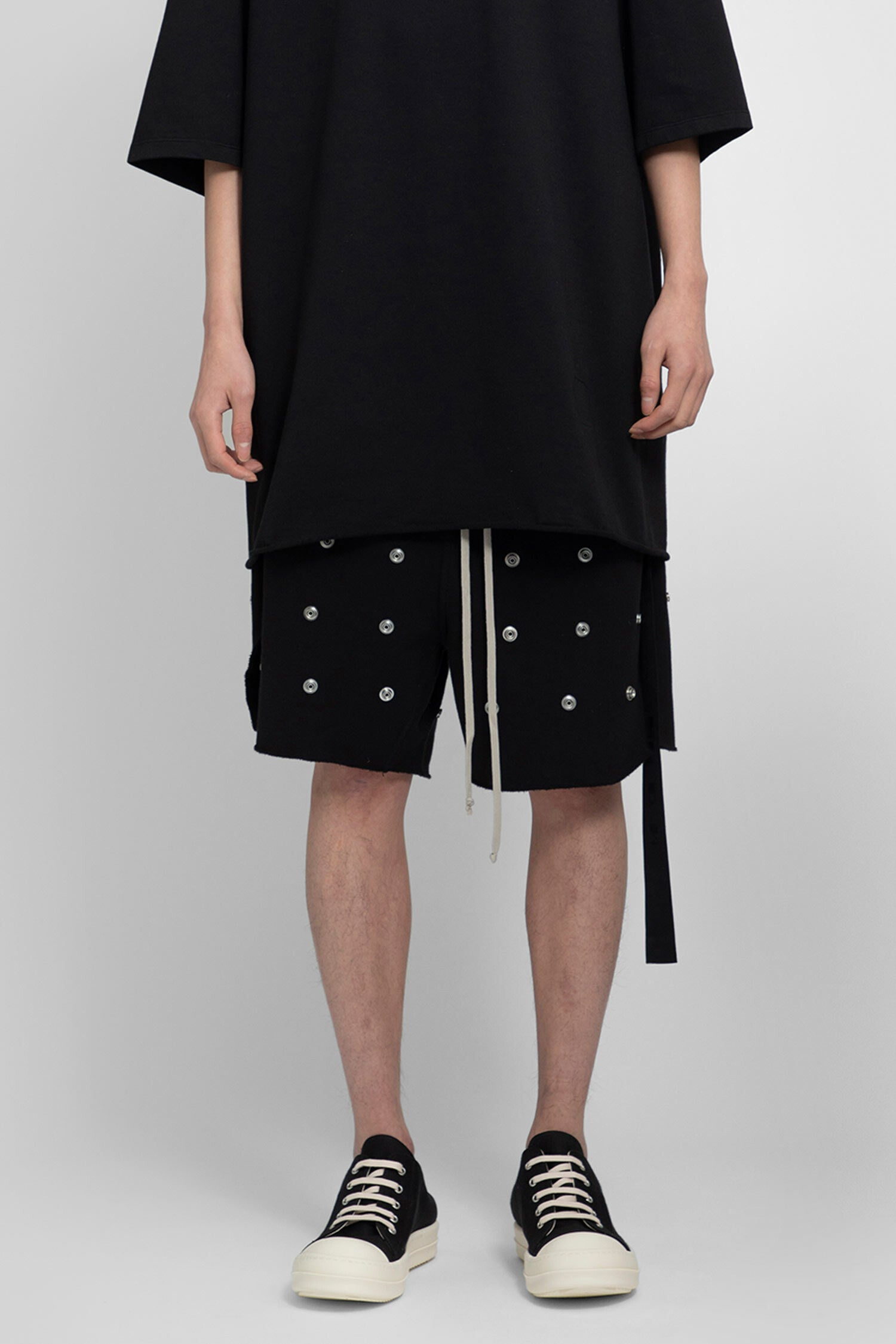 RICK OWENS MAN BLACK SHORTS & SKIRTS