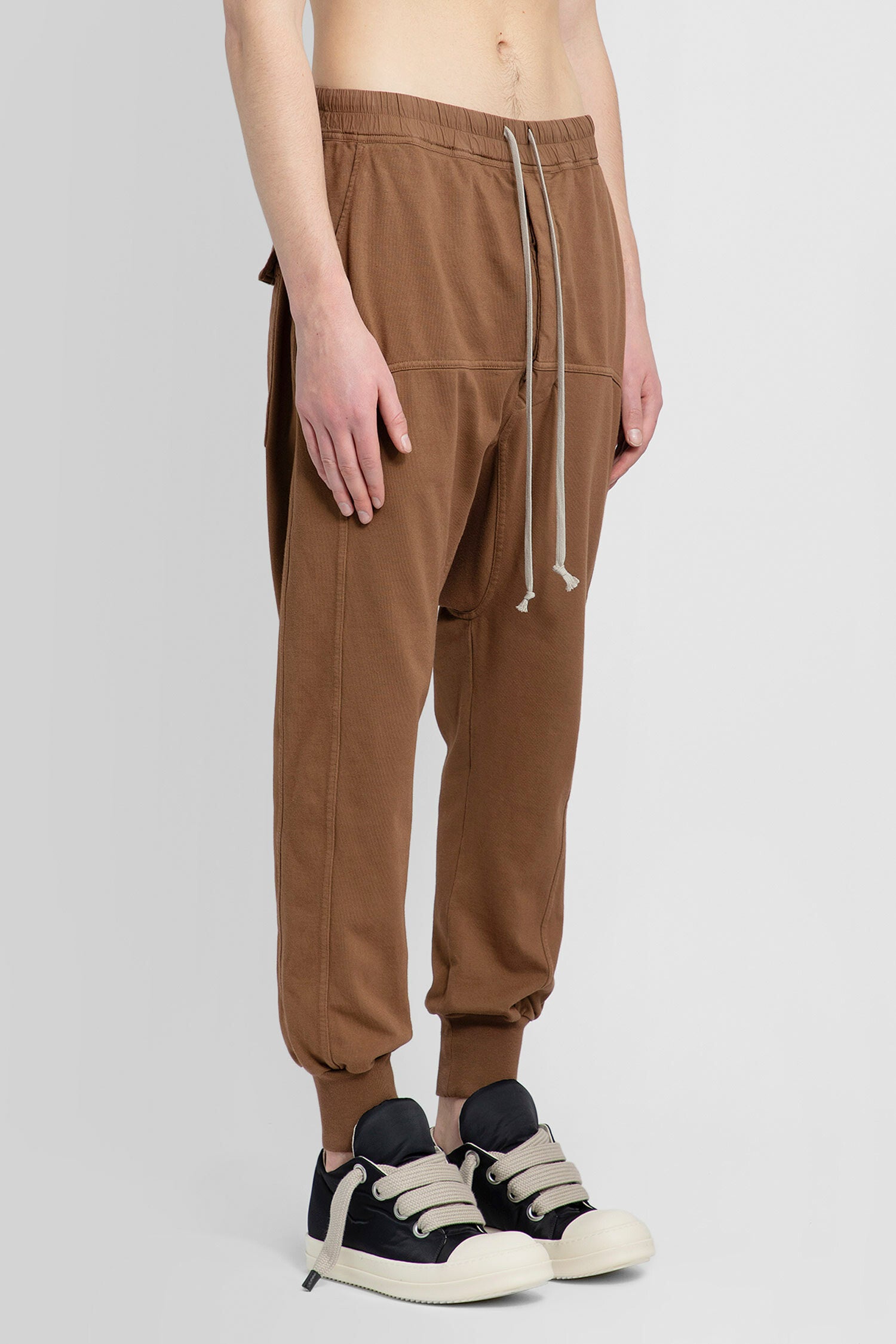 RICK OWENS DRKSHDW MAN BROWN TROUSERS