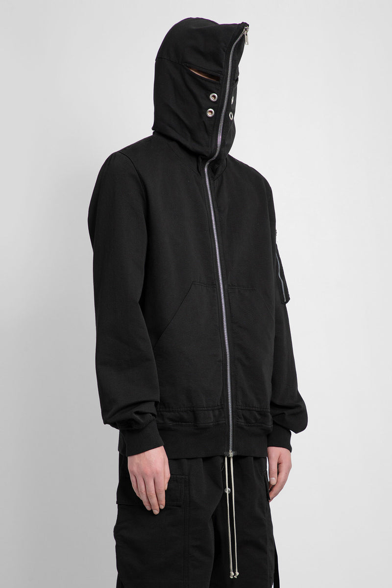 Long zippered poncho shirt, Rick Owens