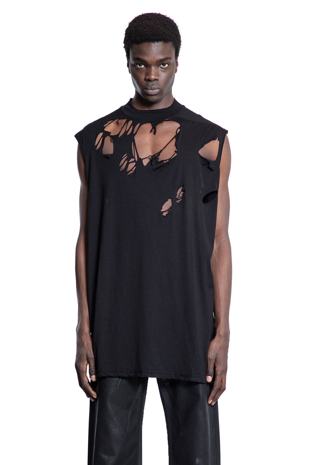 RICK OWENS DRKSHDW MAN BLACK T-SHIRTS & TANK TOPS