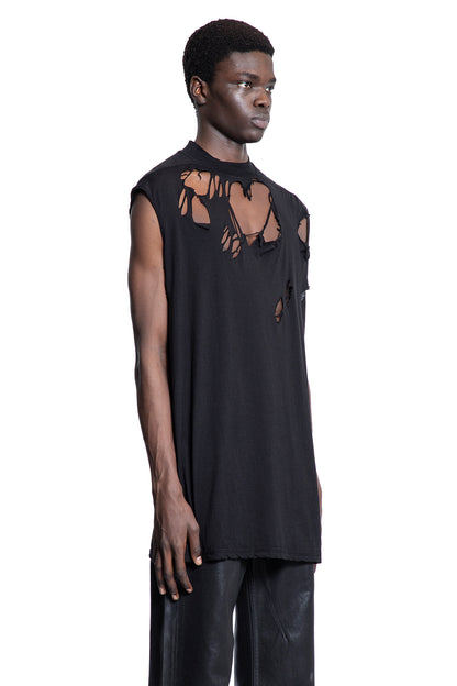 RICK OWENS DRKSHDW MAN BLACK T-SHIRTS & TANK TOPS