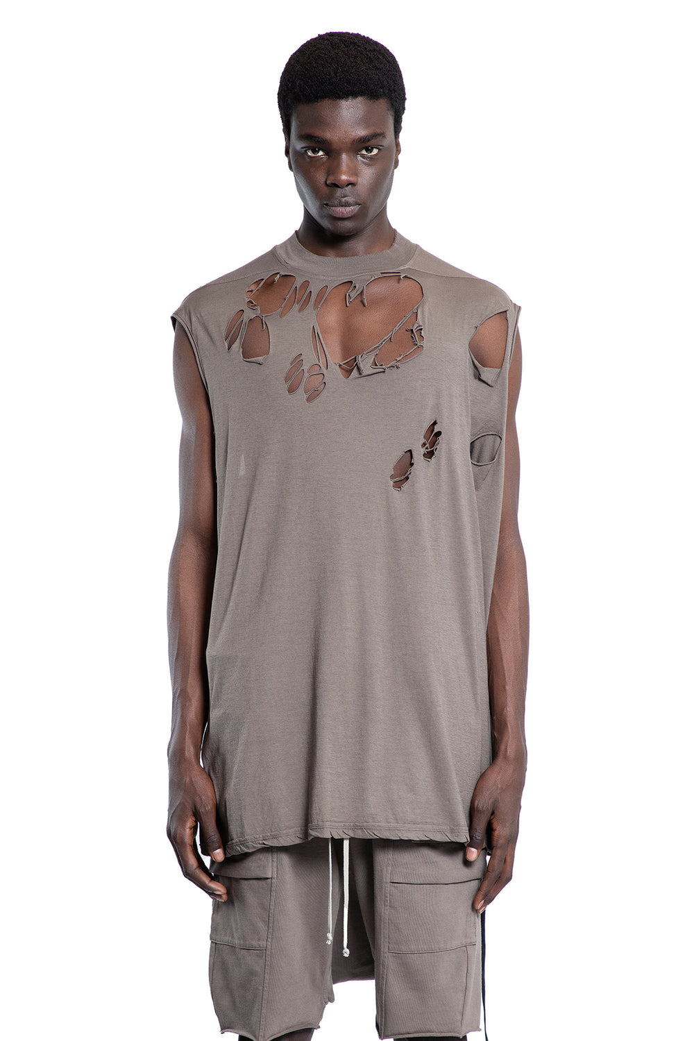 RICK OWENS DRKSHDW MAN GREY T-SHIRTS & TANK TOPS