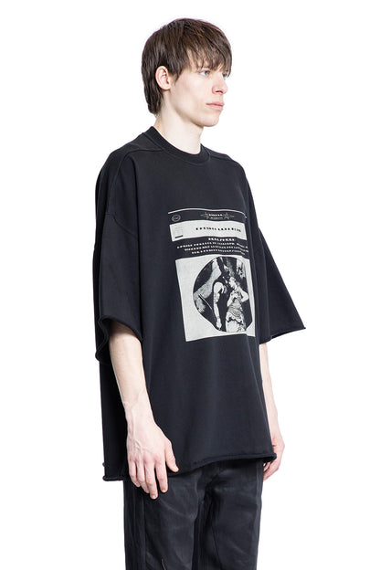 RICK OWENS DRKSHDW MAN BLACK T-SHIRTS & TANK TOPS