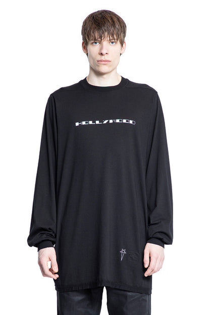 RICK OWENS DRKSHDW MAN BLACK T-SHIRTS & TANK TOPS