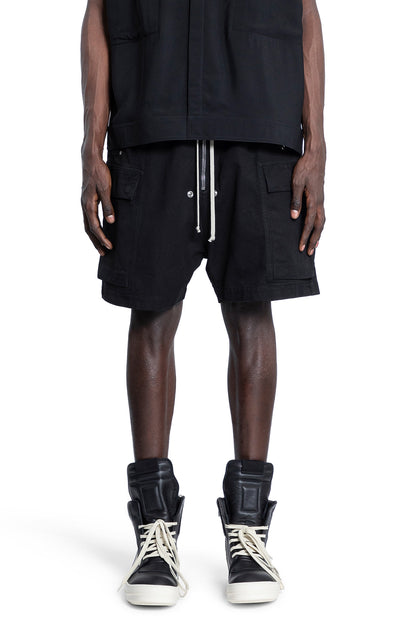 RICK OWENS DRKSHDW MAN BLACK SHORTS & SKIRTS