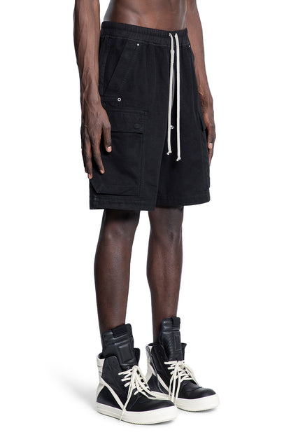 RICK OWENS DRKSHDW MAN BLACK SHORTS & SKIRTS