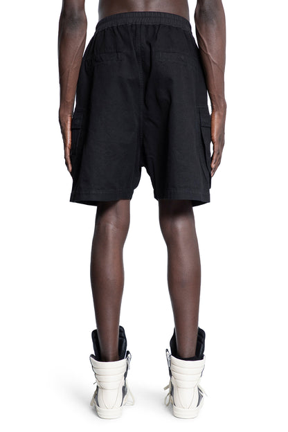 RICK OWENS DRKSHDW MAN BLACK SHORTS & SKIRTS