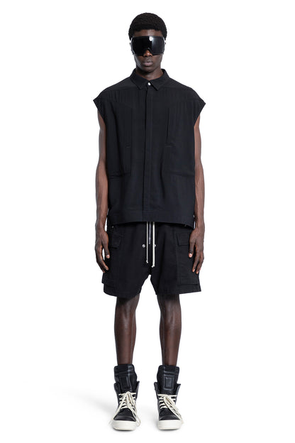 RICK OWENS DRKSHDW MAN BLACK SHORTS & SKIRTS