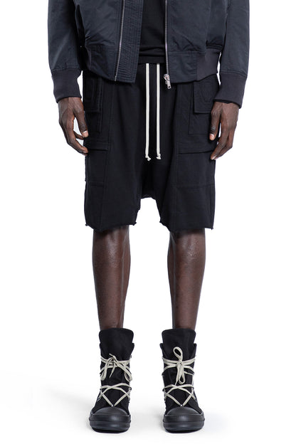 RICK OWENS DRKSHDW MAN BLACK SHORTS & SKIRTS