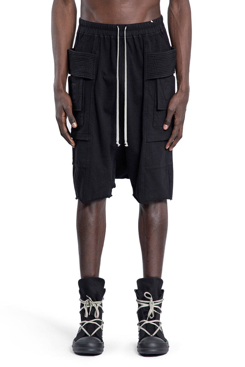 RICK OWENS DRKSHDW MAN BLACK SHORTS & SKIRTS